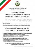 [Centenario dell'inaugurazione del PARCO DELLA RIMEMBRANZA]