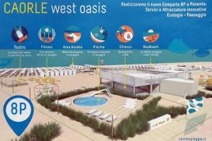 [Caorle West Oasis: chiosco con piscina nel 2019]