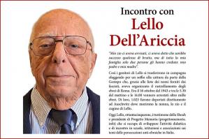 [Giornata della Memoria: incontro con Lello Dell’Ariccia, testimone della Shoah]