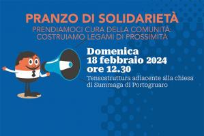 [Domenica a Summaga il “PRANZO DELLA SOLIDARIETÀ”]