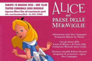 [“Alice nel paese delle meraviglie”: la scuola di musica e di teatro della Fondazione Musicale Santa Cecilia in scena al Teatro Russolo ]