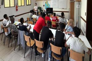 [Noi Migranti ospite del Lions Club di Portogruaro. Portogruaro? Una città di migranti.]
