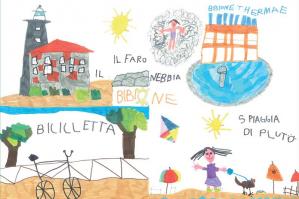 [Bibione, il decoro delle vetrine incontra lo sguardo dei bambini: tornano i manifesti di Confcommercio]